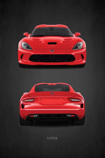 Dodge Viper Red by Mark Rogan framed canvas print