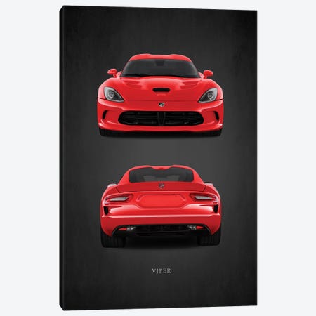 Dodge Viper Red Canvas Print #RGN396} by Mark Rogan Art Print