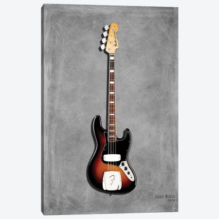 Fender Jazz Bass '74 Canvas Print #RGN401} by Mark Rogan Canvas Wall Art