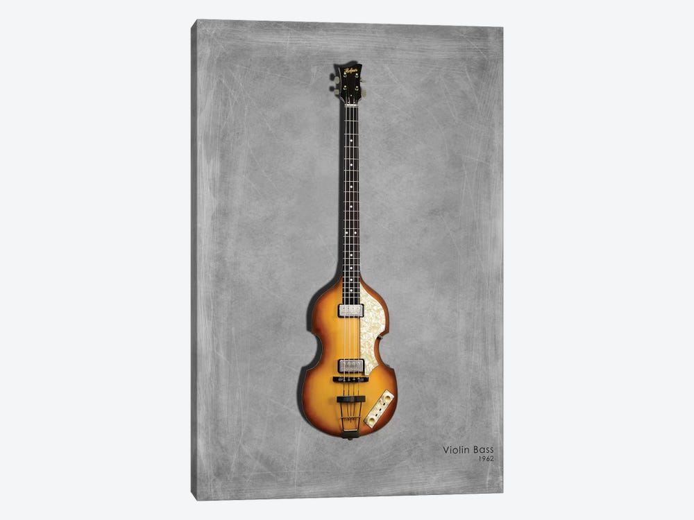 Hofner Violin Bass '62 by Mark Rogan 1-piece Canvas Artwork