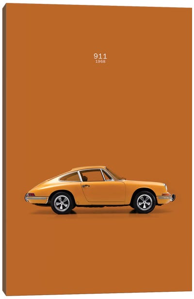 1968 Porsche 911 Canvas Art Print - Mark Rogan
