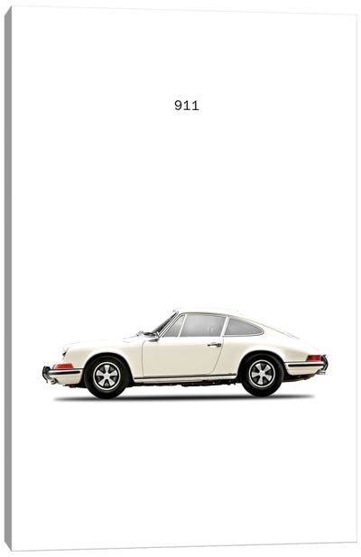 1968 Porsche 911E Canvas Art Print - Cars By Brand