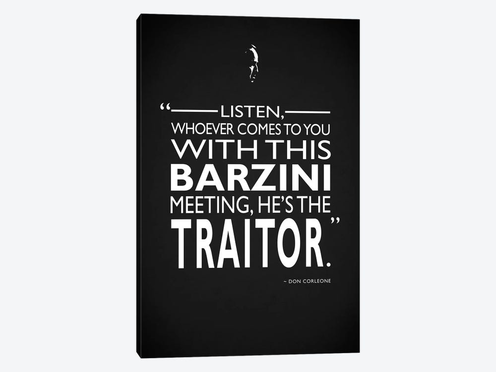 Godfather - Barzini Traitor by Mark Rogan 1-piece Canvas Print