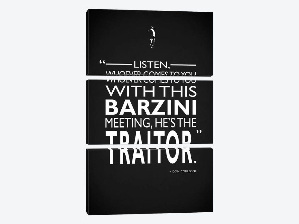Godfather - Barzini Traitor 3-piece Canvas Art Print