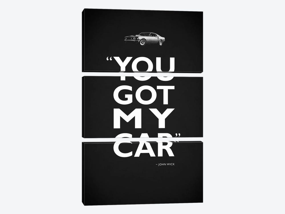 John Wick - Got My Car by Mark Rogan 3-piece Canvas Wall Art