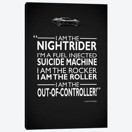 Mad Max - I Am The Nightrider Canvas Print #RGN496} by Mark Rogan Canvas Wall Art