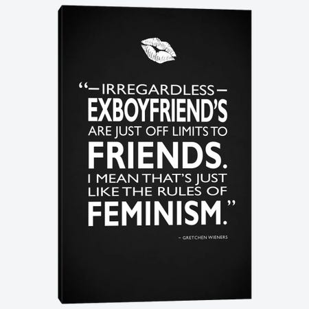 Mean Girls - Rules Of Feminism Canvas Print #RGN497} by Mark Rogan Canvas Wall Art