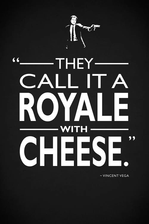 Pulp Fiction - With Cheese by Mark Rogan wall art