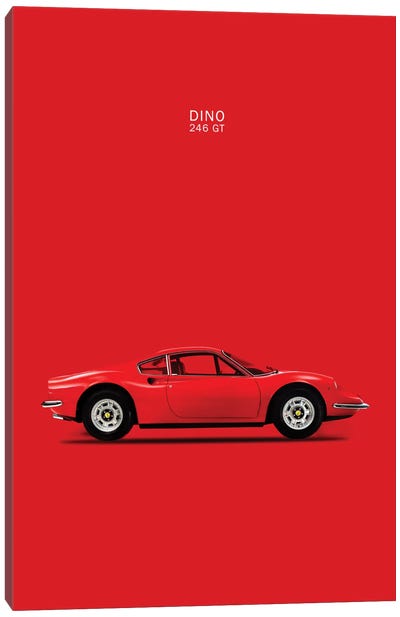 1969 Ferrari Dino 246 GT Canvas Art Print - Ferrari