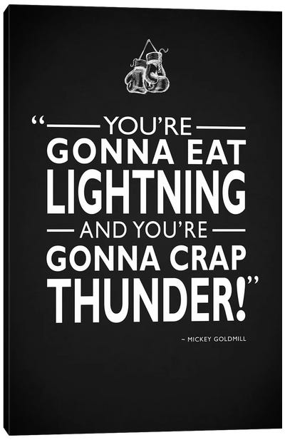 Rocky - Gonna Eat Lightning Canvas Art Print - Sports Film Art