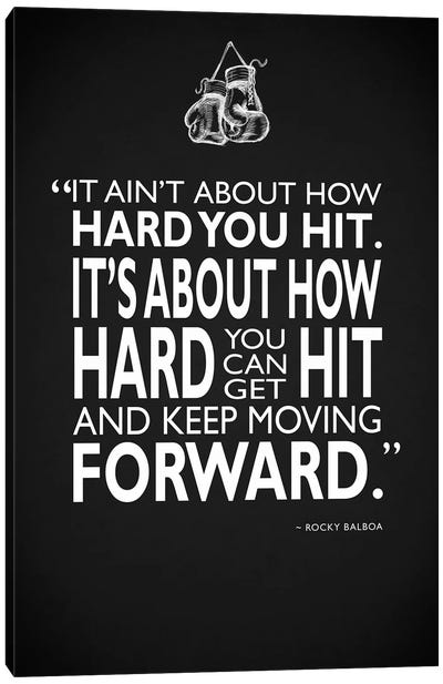 Rocky - How Hard You Hit Canvas Art Print - Motivational Typography