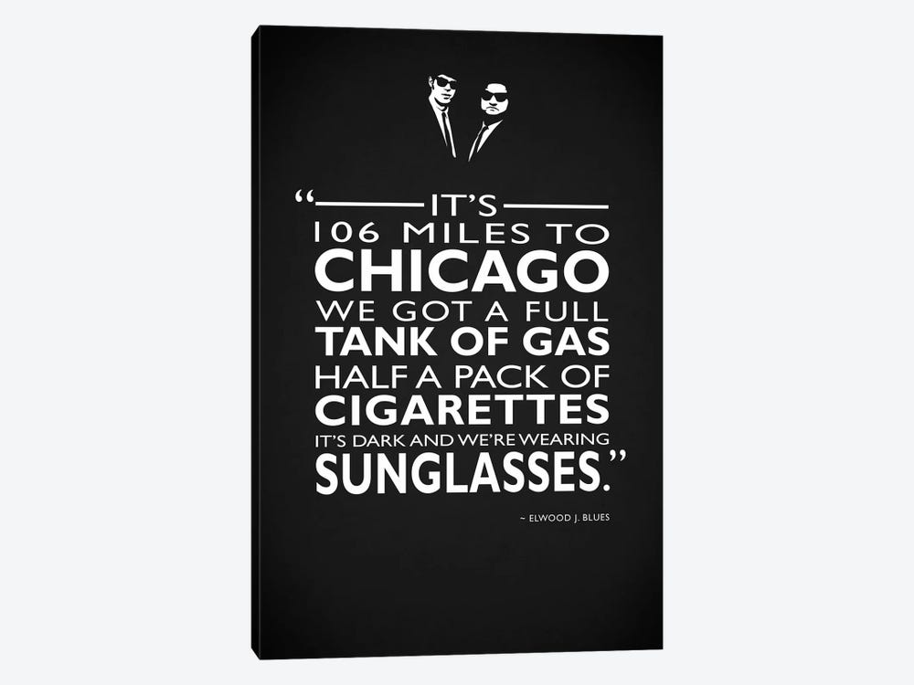 The Blues Brothers -Sunglasses by Mark Rogan 1-piece Canvas Wall Art