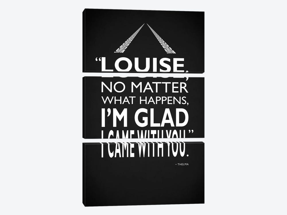 Thelma And Louise - Glad  by Mark Rogan 3-piece Canvas Print