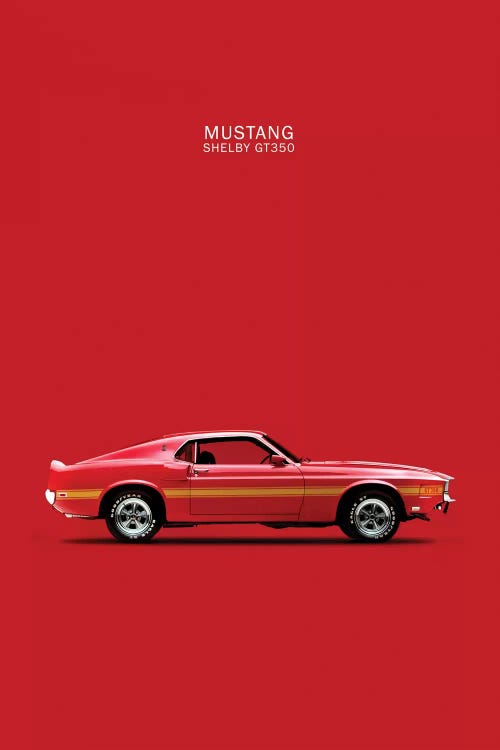 1969 Ford Mustang Shelby GT350 (Red) by Mark Rogan wall art