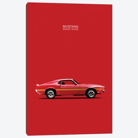 1969 Ford Mustang Shelby GT350 (Red) Canvas Print #RGN52} by Mark Rogan Art Print