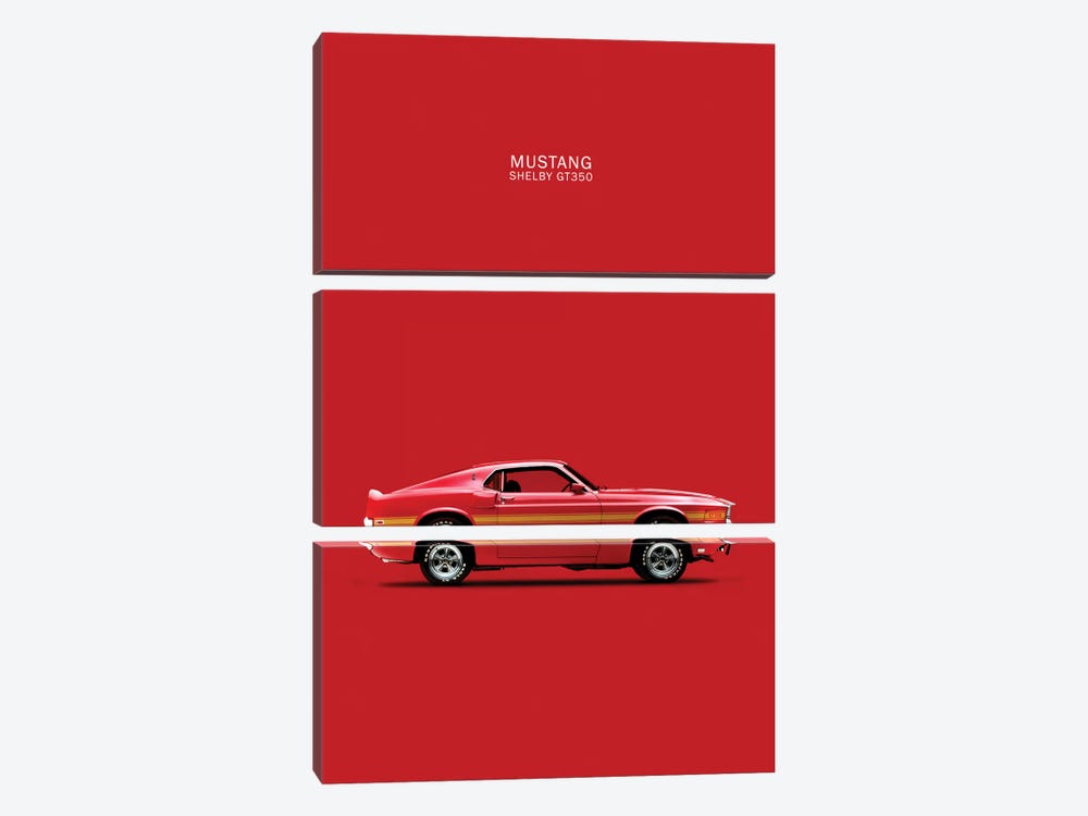 1969 Ford Mustang Shelby GT350 (Red) by Mark Rogan 3-piece Art Print