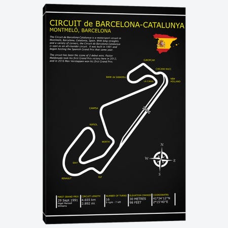 Barcelona-Catalunya Circuit BL Canvas Print #RGN568} by Mark Rogan Canvas Print
