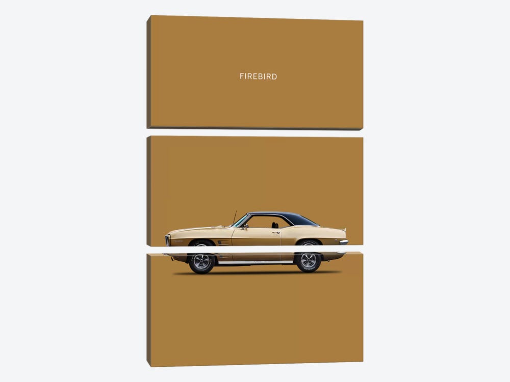 1969 Pontiac Firebird by Mark Rogan 3-piece Canvas Print