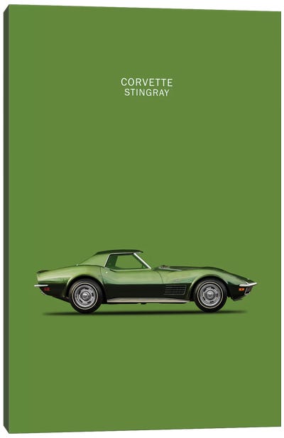1970 Chevrolet Corvette Stingray Canvas Art Print - Seventies Nostalgia Art