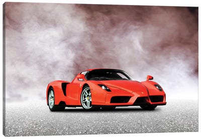 Quadro Ferrari Gialla Particolare Faro Tela Canvas Moderna Concept Sports Car 