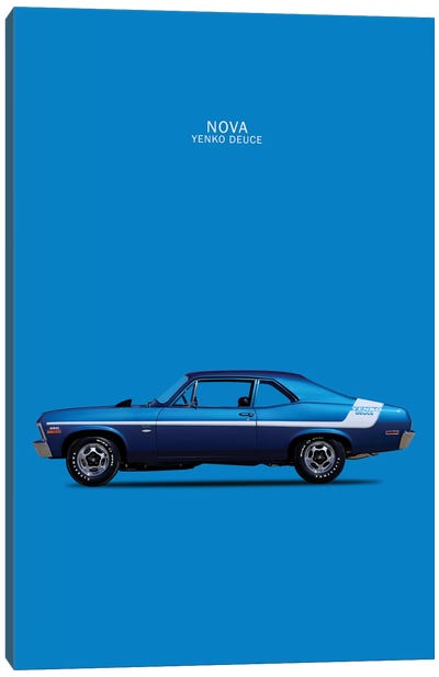 1970 Chevrolet Nova 350 Yenko Deuce  Canvas Art Print - Seventies Nostalgia Art