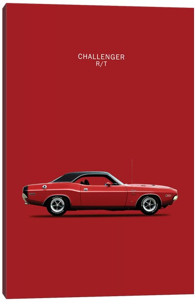 1970 Dodge Challenger R/T Canvas Art Print - Mark Rogan