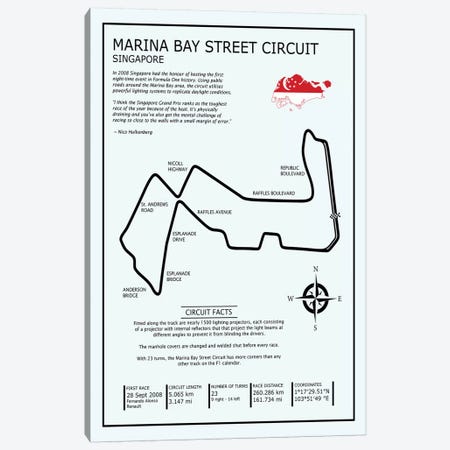 Marina Bay Circuit Canvas Print #RGN604} by Mark Rogan Canvas Art Print