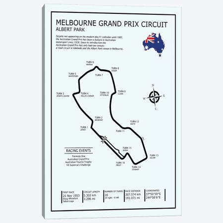 Melbourne GP Circuit Canvas Print #RGN606} by Mark Rogan Canvas Print