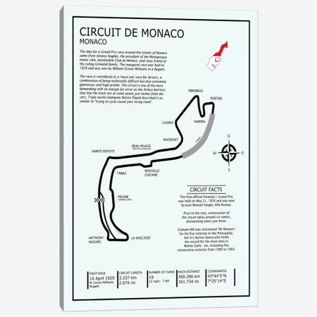 Monaco Circuit Canvas Print #RGN609} by Mark Rogan Canvas Wall Art
