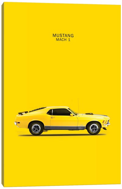 1970 Ford Mustang Mach 1 Canvas Art Print - Automobile Art