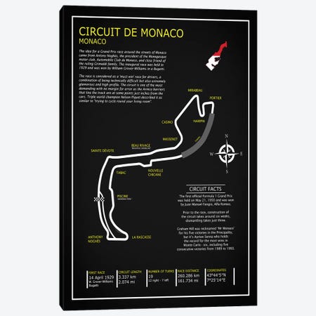 Monaco Circuit BL Canvas Print #RGN610} by Mark Rogan Canvas Print