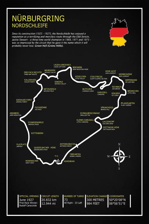 Nurburgring Nordschleife BL by Mark Rogan wall art