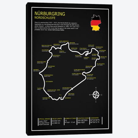 Nurburgring Nordschleife BL Canvas Print #RGN612} by Mark Rogan Art Print