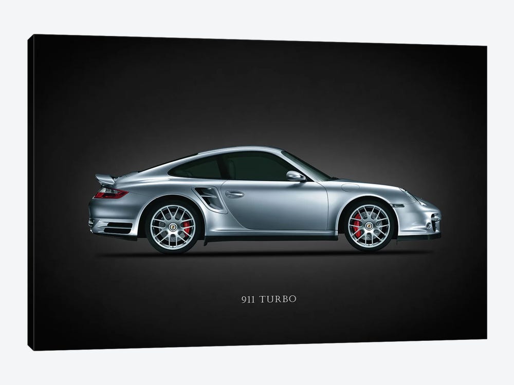 Porsche 911 Turbo Silver by Mark Rogan 1-piece Canvas Art