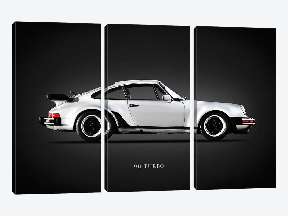 Porsche 930 911 Turbo 1984 by Mark Rogan 3-piece Canvas Wall Art