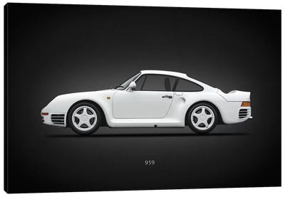 Porsche 959 Canvas Art Print - Cars By Brand