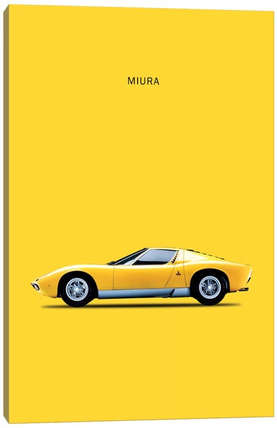 1972 Lamborghini Miura Canvas Art Print - Cars By Brand