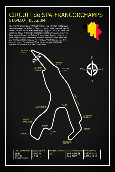 Mark Rogan: Spa-francorchamps Circuit BL by Mark Rogan