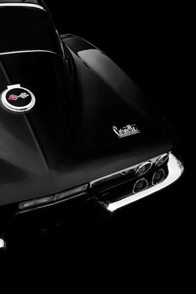 The Corvette Stingray In Black by Mark Rogan art print