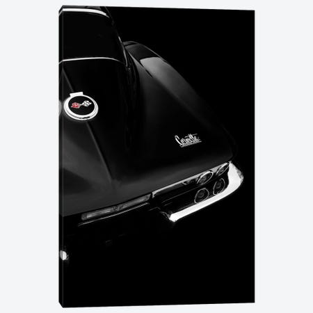 The Corvette Stingray In Black Canvas Print #RGN698} by Mark Rogan Canvas Print