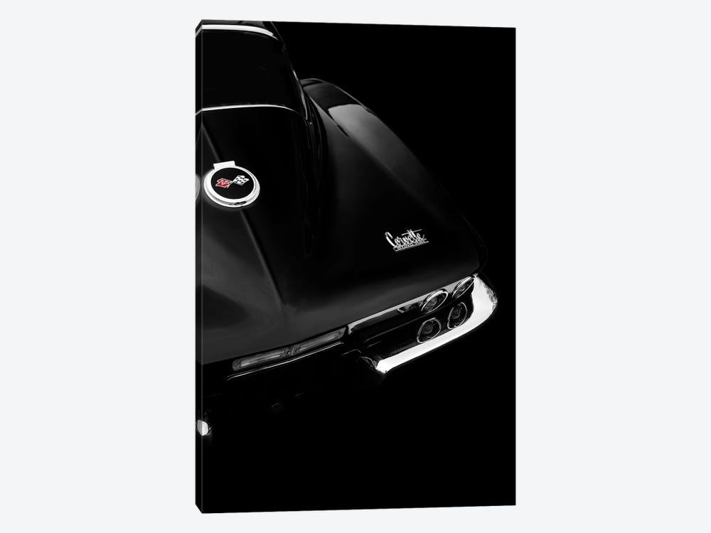 The Corvette Stingray In Black by Mark Rogan 1-piece Canvas Art