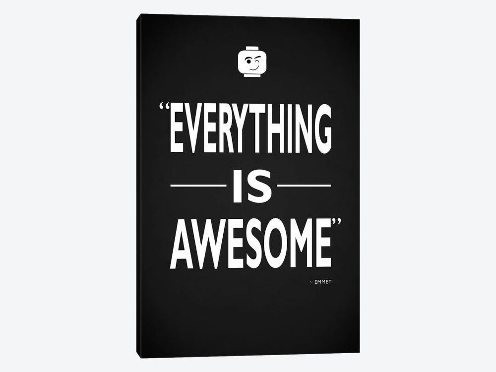 Lego Everything Is Awesome by Mark Rogan 1-piece Canvas Art Print