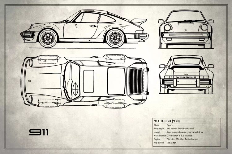 1977 Porsche 911 Turbo (930) (Vintage Silver)