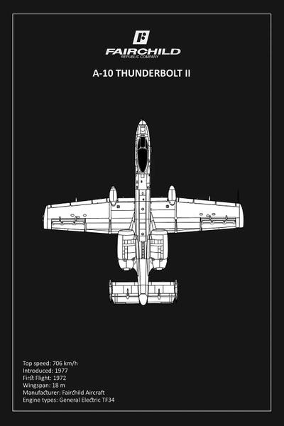 Aviation Blueprints: BP A-10 Thunderbolt 2 Black  by Mark Rogan