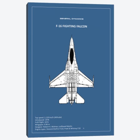 BP F-16 Fighting Falcon  Canvas Print #RGN747} by Mark Rogan Canvas Artwork