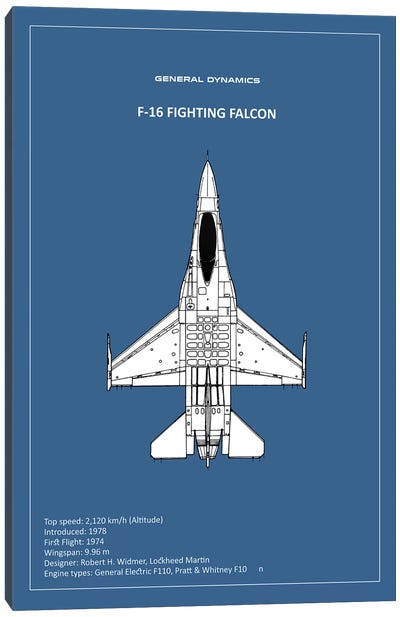 BP F-16 Fighting Falcon  Canvas Art Print - Mark Rogan