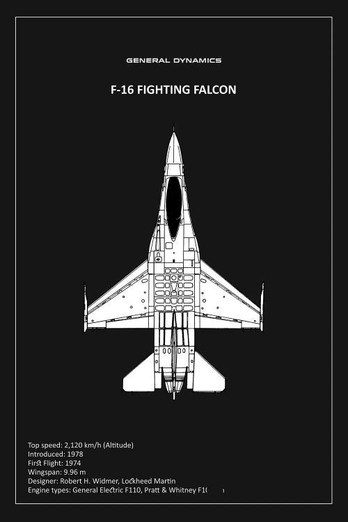 BP F-16 Fighting Falcon Black 