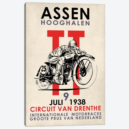 Assen TT Motorcycle Races 1938 Canvas Print #RGN778} by Mark Rogan Canvas Art