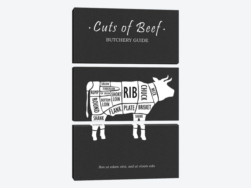 Butchery Beef by Mark Rogan 3-piece Canvas Artwork
