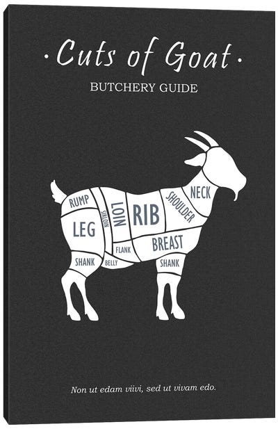 Butchery Goat Canvas Art Print - Cooking & Baking Art